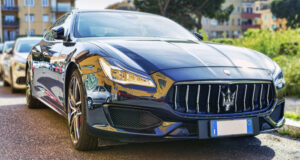 Blue Maserati Quattroporte Car